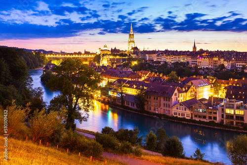 Bern aerial panoramic view, Switzerland