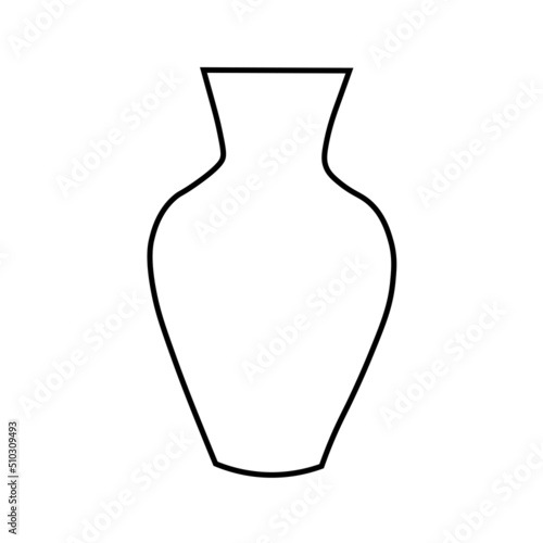 Collection of contour drawings of vases in eps 10