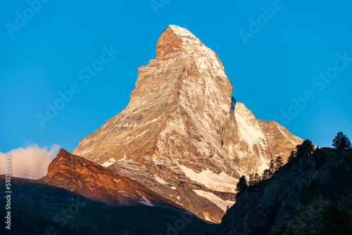 Matterhorn mountain range in Switzerland
