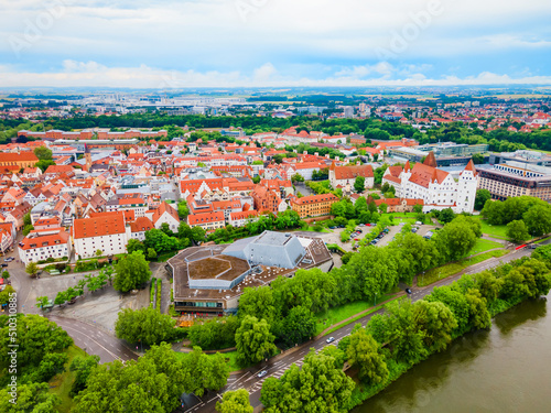 Ingolstadt old town aerial panoramic view