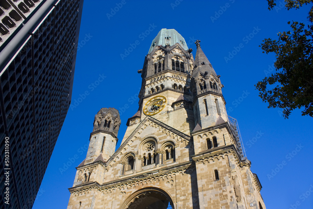 Memorial Church of Kaiser Wilhelm without a dome in Berlin	