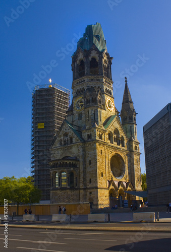 Memorial Church of Kaiser Wilhelm without a dome in Berlin	 photo