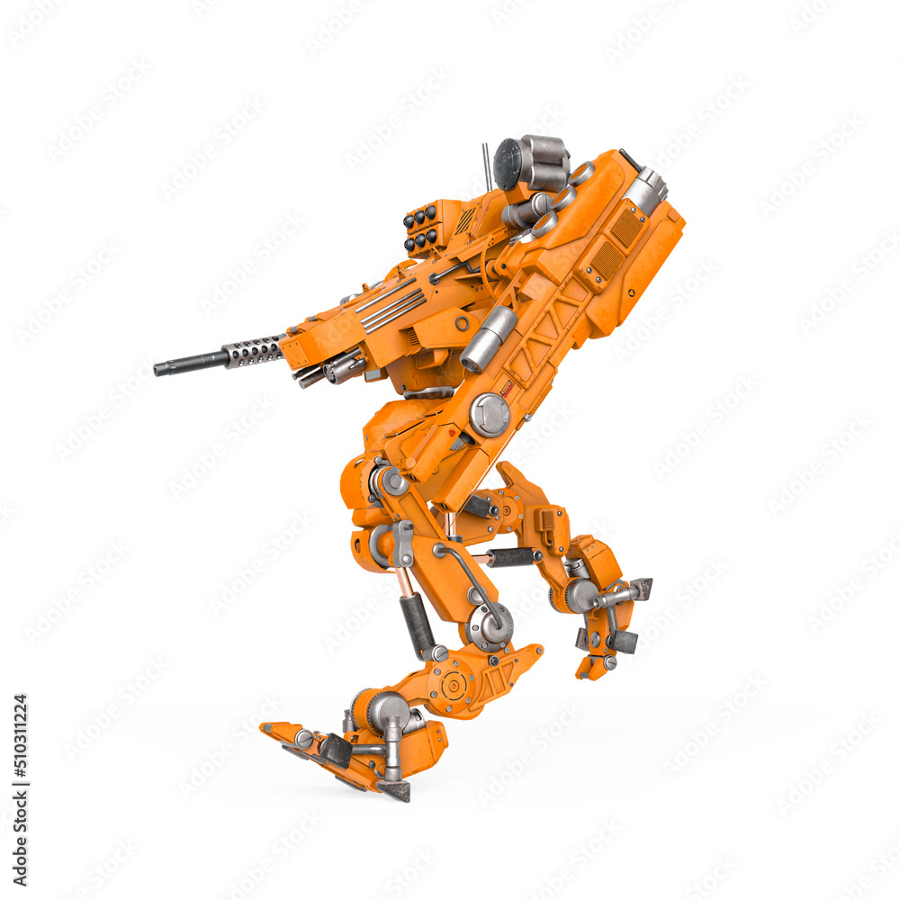 combat machine is amrching side view