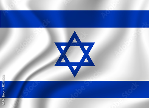 Flag of Israel. Israeli national symbol in official colors. Template icon. Abstract vector background