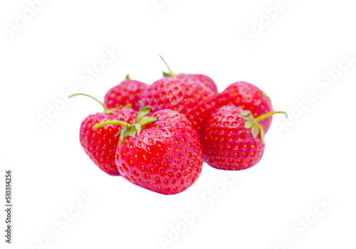 Group of red strawberries