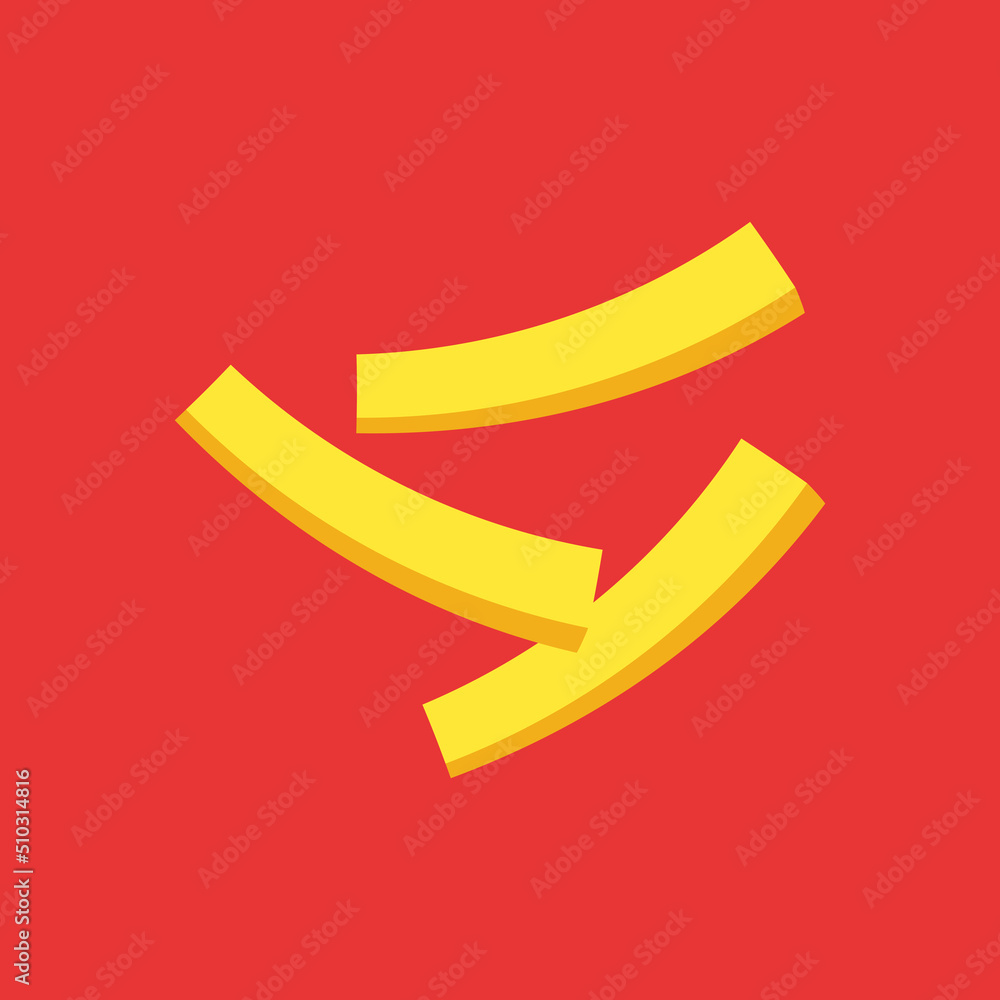 French fries vector on white background. French fries. French fries vector on white background. French fries.