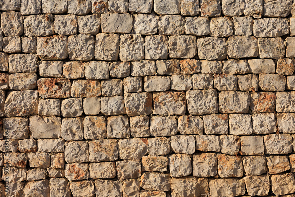 wall with square stones. background