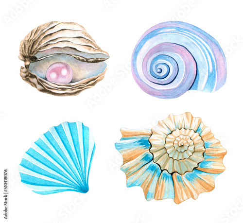Tela Pearl and seashells set.