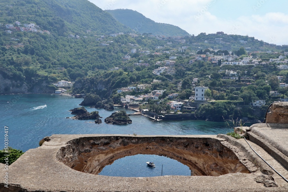 Fototapeta premium Ischia - Scorcio dalla Caffetteria del Monastero al Castello Aragonese
