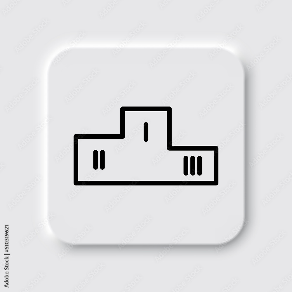 Winners podium simple icon vector. Flat design. Neumorphism design.ai Winners podium simple icon vector. Flat design. Neumorphism design.ai