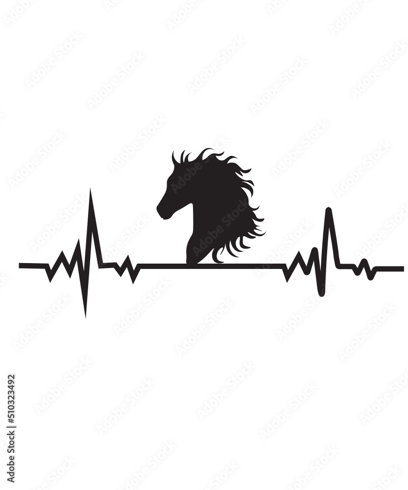 Vetor do Stock horse heart svg, horse head svg, equestrian svg, HORSE