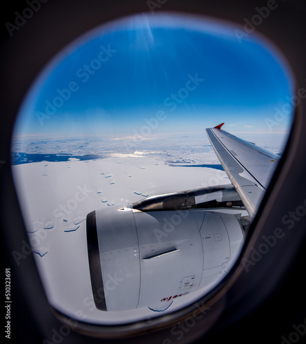 Antarctica from the air aboard A319