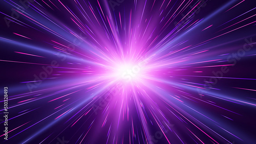 High speed. Radial motion blur background. Vector illustration.