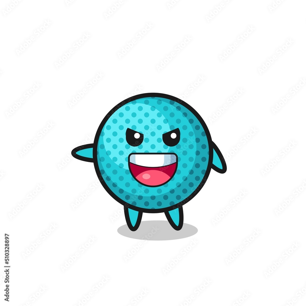 spiky ball cartoon with very excited pose