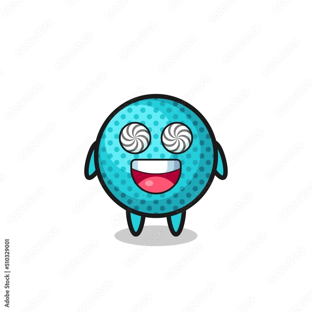 Obraz premium cute spiky ball character with hypnotized eyes