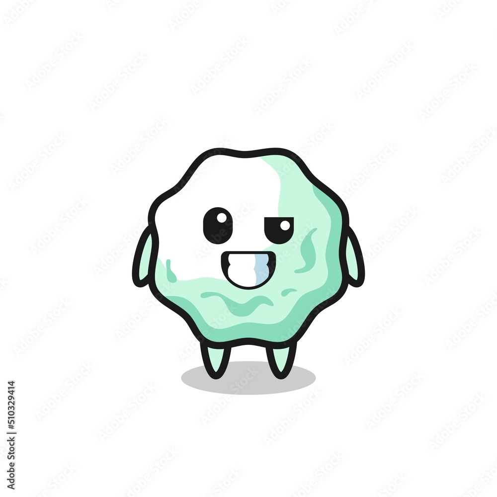 cute chewing gum mascot with an optimistic face cute chewing gum mascot with an optimistic face