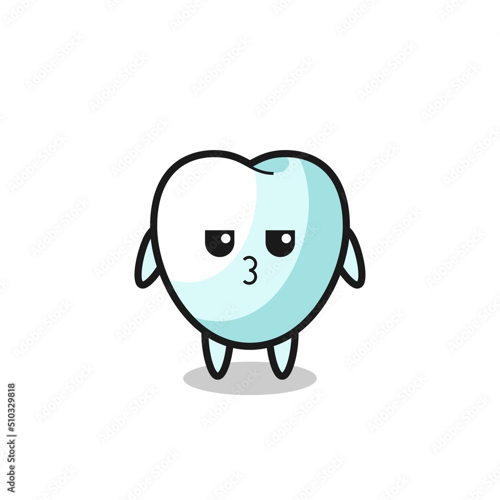 the bored expression of cute tooth characters the bored expression of cute tooth characters