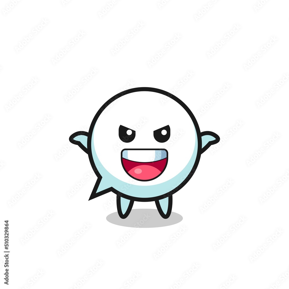 the illustration of cute speech bubble doing scare gesture the illustration of cute speech bubble doing scare gesture