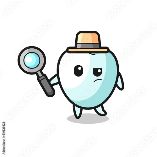 tooth detective character is analyzing a case
