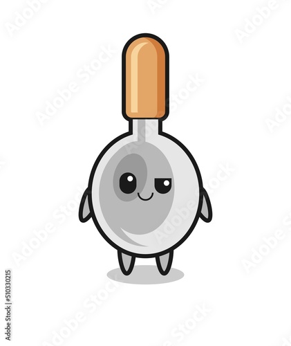 cooking spoon cartoon with an arrogant expression