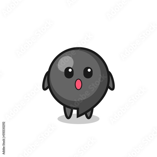 the amazed expression of the comma symbol cartoon