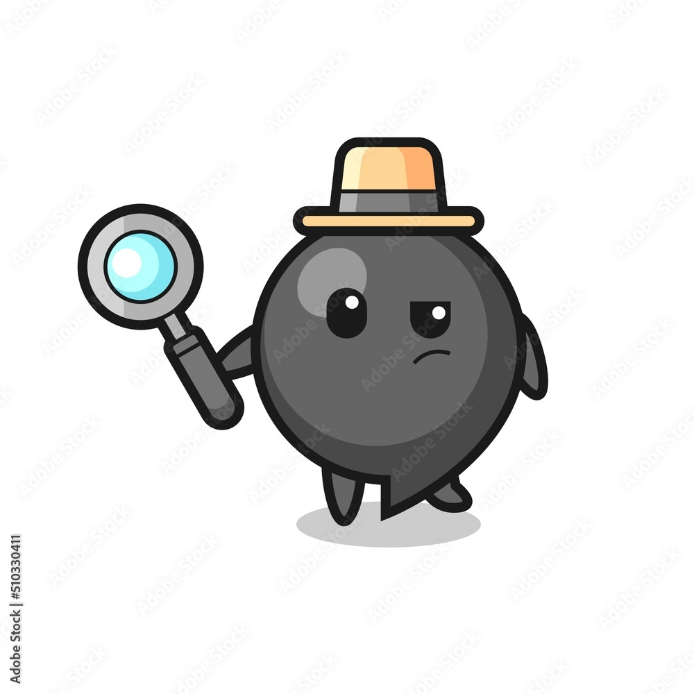 comma symbol detective character is analyzing a case