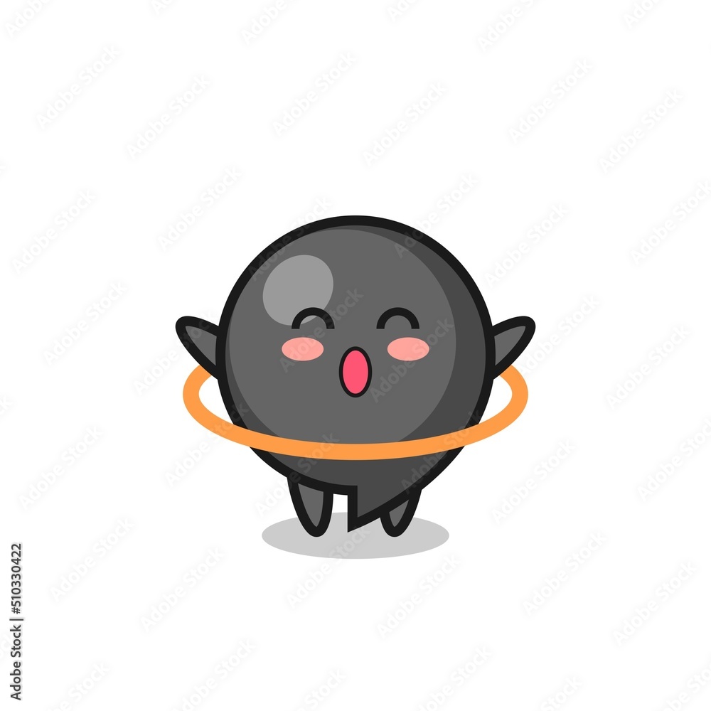 cute comma symbol cartoon is playing hula hoop cute comma symbol cartoon is playing hula hoop
