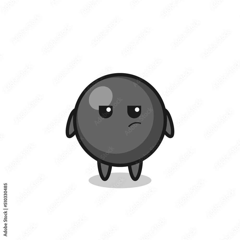 cute dot symbol character with suspicious expression cute dot symbol character with suspicious expression