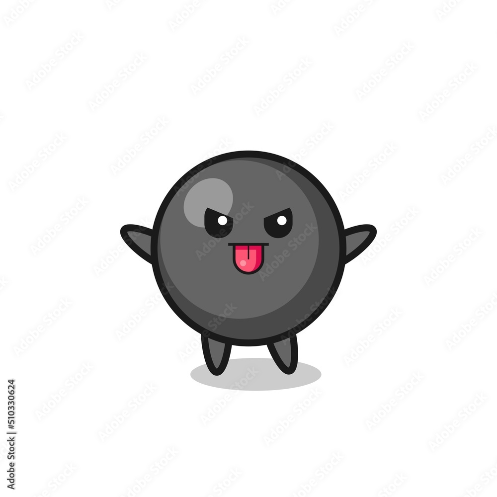 naughty dot symbol character in mocking pose naughty dot symbol character in mocking pose