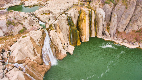 Smaller falls at Shoshone Falls in Idaho during early spring