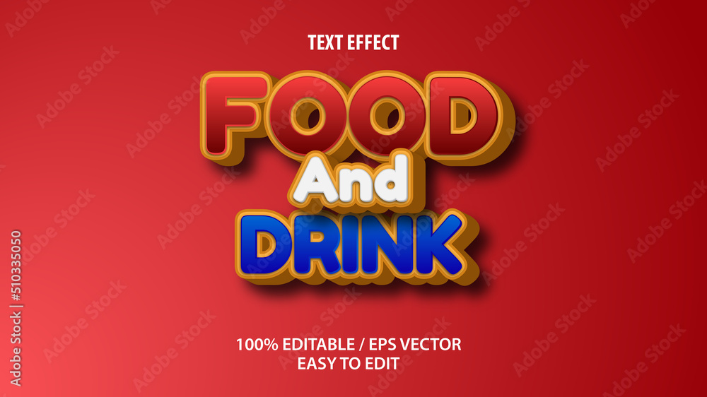 food drink text effect Premium Vector food drink text effect Premium Vector