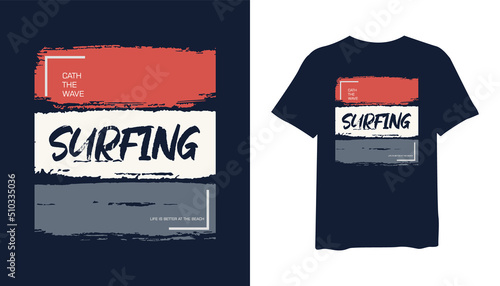 surfing t-shirt design. surf t shirt design. t-shirt design vector for print. surfer logo design vector illustration. quotes for t shirt