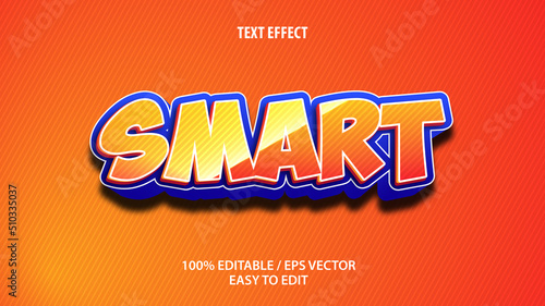 smart text effect Premium Vector