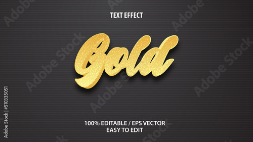 Fototapeta Naklejka Na Ścianę i Meble -  gold text effect Premium Vector
