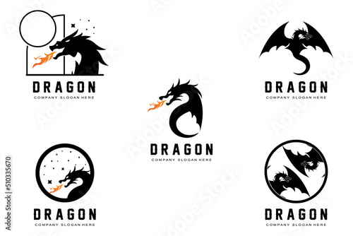Dragon Logo Design, Chinese belief legend animal illustration