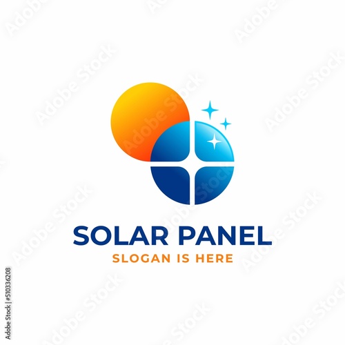 solar panel cleaning service logo design