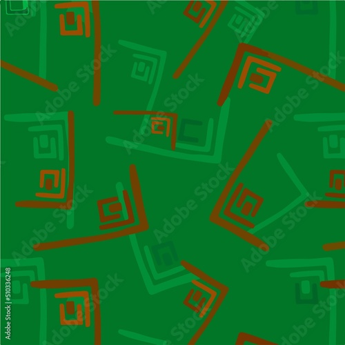 Geometry pattern on green background for your seamless design	