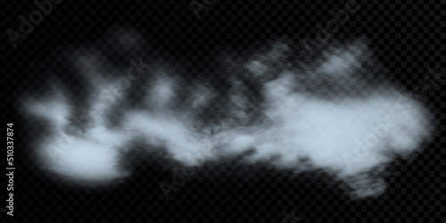 Vector cloud on a transparent background, smoke 
