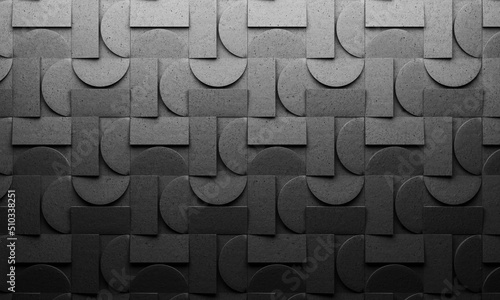 3d geometric seamless pattern. 3d render abstract background. concrete texture