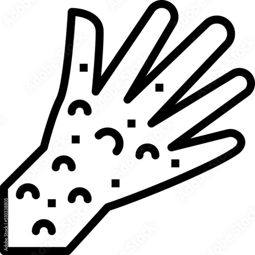 skin rash outline icon