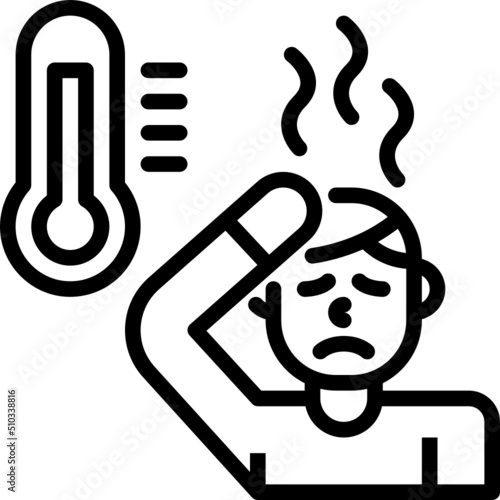 fever outline icon