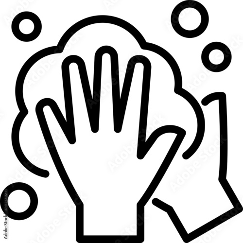 hand washing outline icon