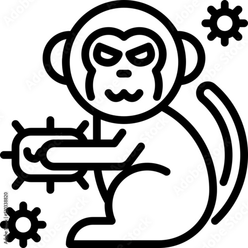 monkeypox outline icon