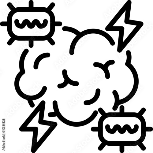neurological symptoms outline icon