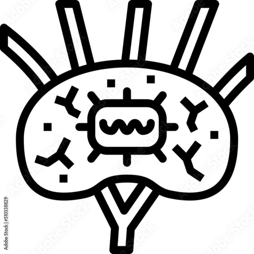 lymph nodes outline icon