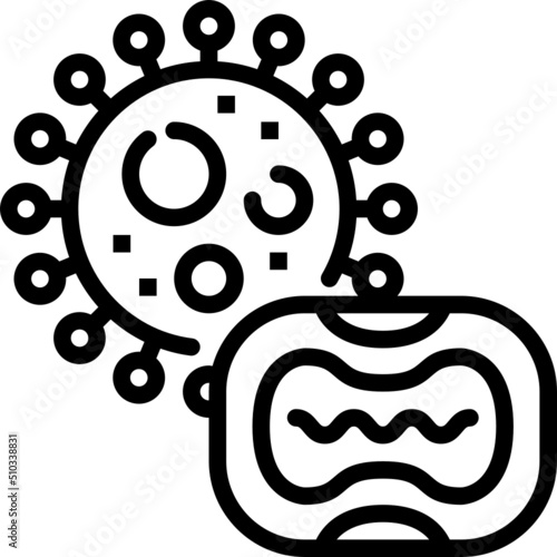 monkeypox and covid19 outline icon