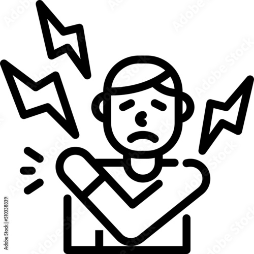 muscle pain outline icon