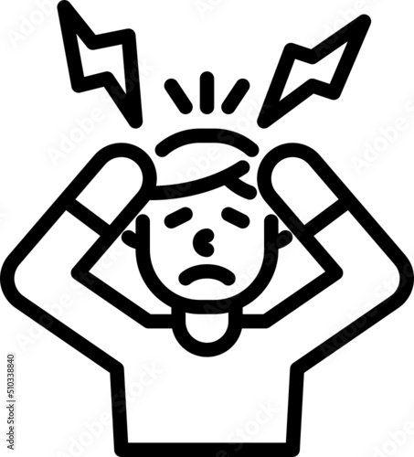 headache outline icon