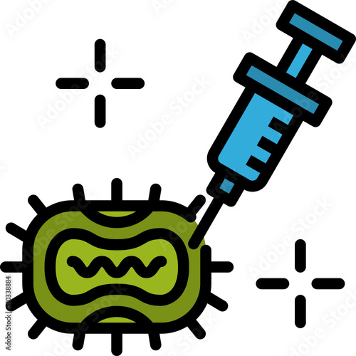 monkeypox vaccine color outline icon
