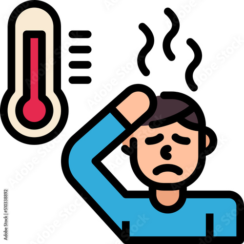 fever color outline icon